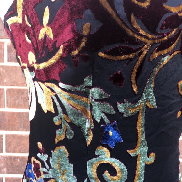 Alexia Admor spaghetti strap black w/velvet floral - Picture 3 of 9